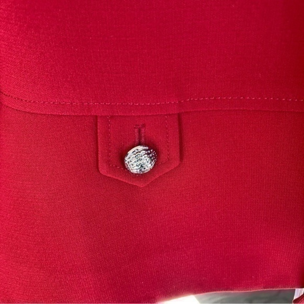 💋Tahari red suit career blazer jacket 🧥10 worn 2x - Picture 5 of 7